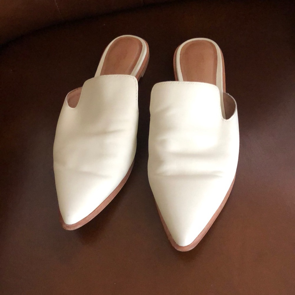 Madewell Gemma white mule slip ons